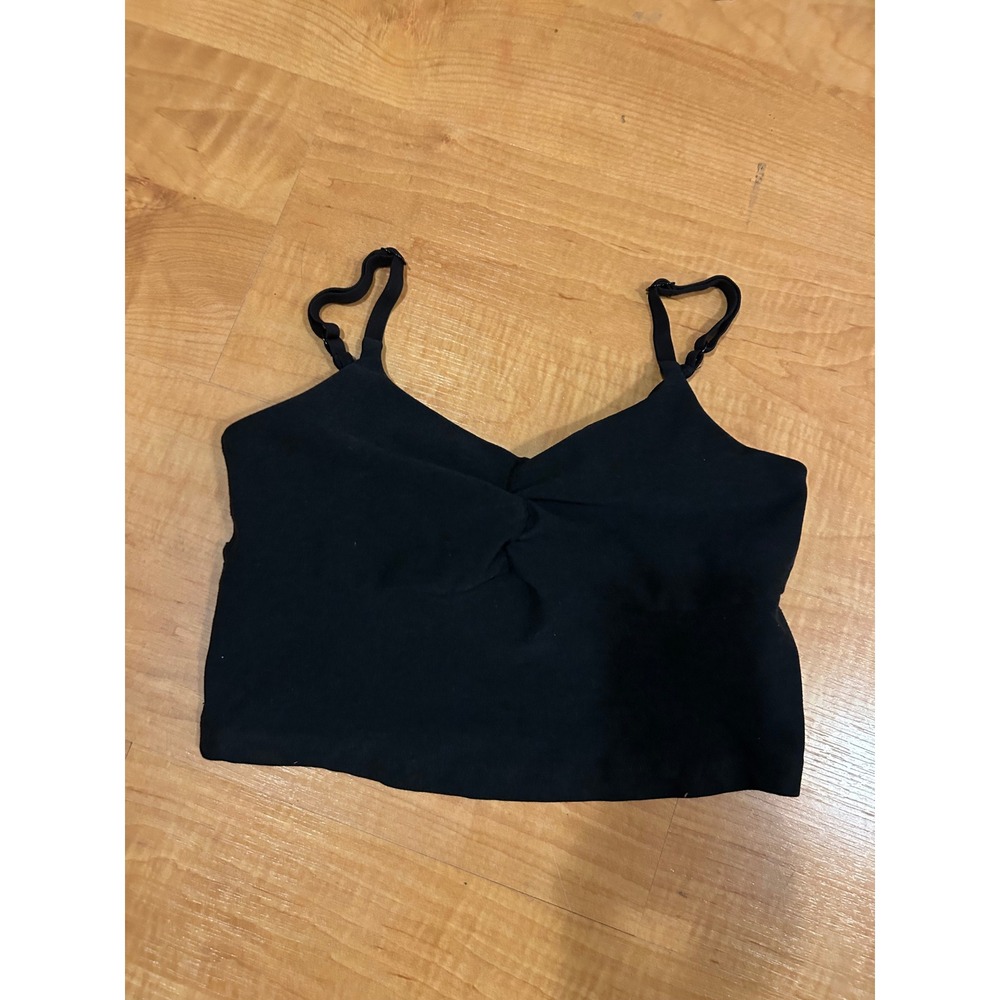 Beyond Yoga Black Cropped Tank Top Bra Camisole Small